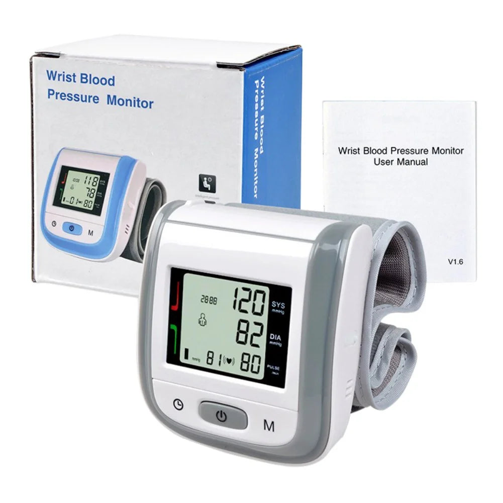 Pulse Blood Pressure Monitor Sphygmomanometer Tensiometers Digital LCD Meter Pressure Cuff 5-Color Pulse Meter