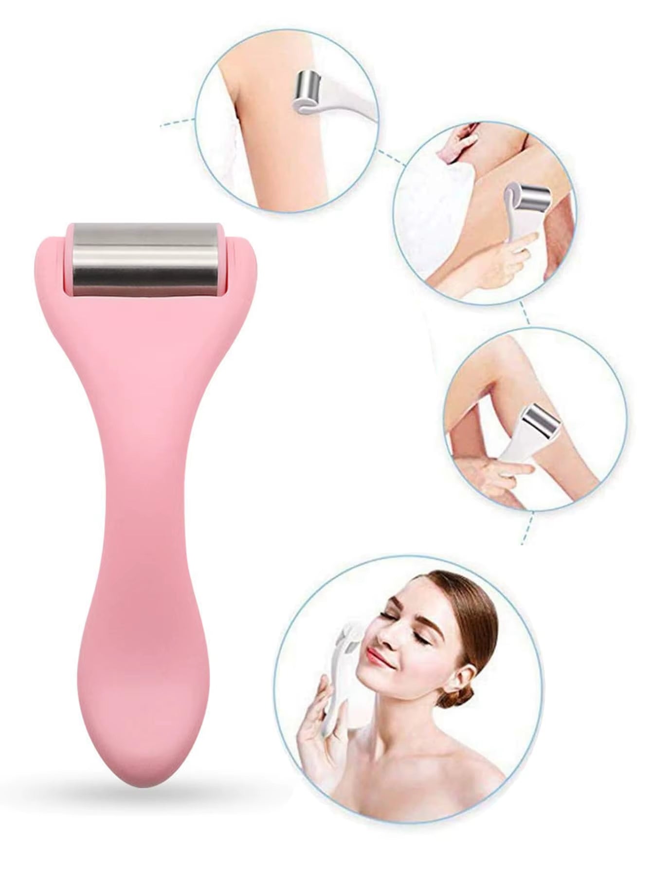 Revitalize Your Skin with the Cool Ice Roller Massager - Firming & Fatigue-Relief Device for a Youthful Glow!