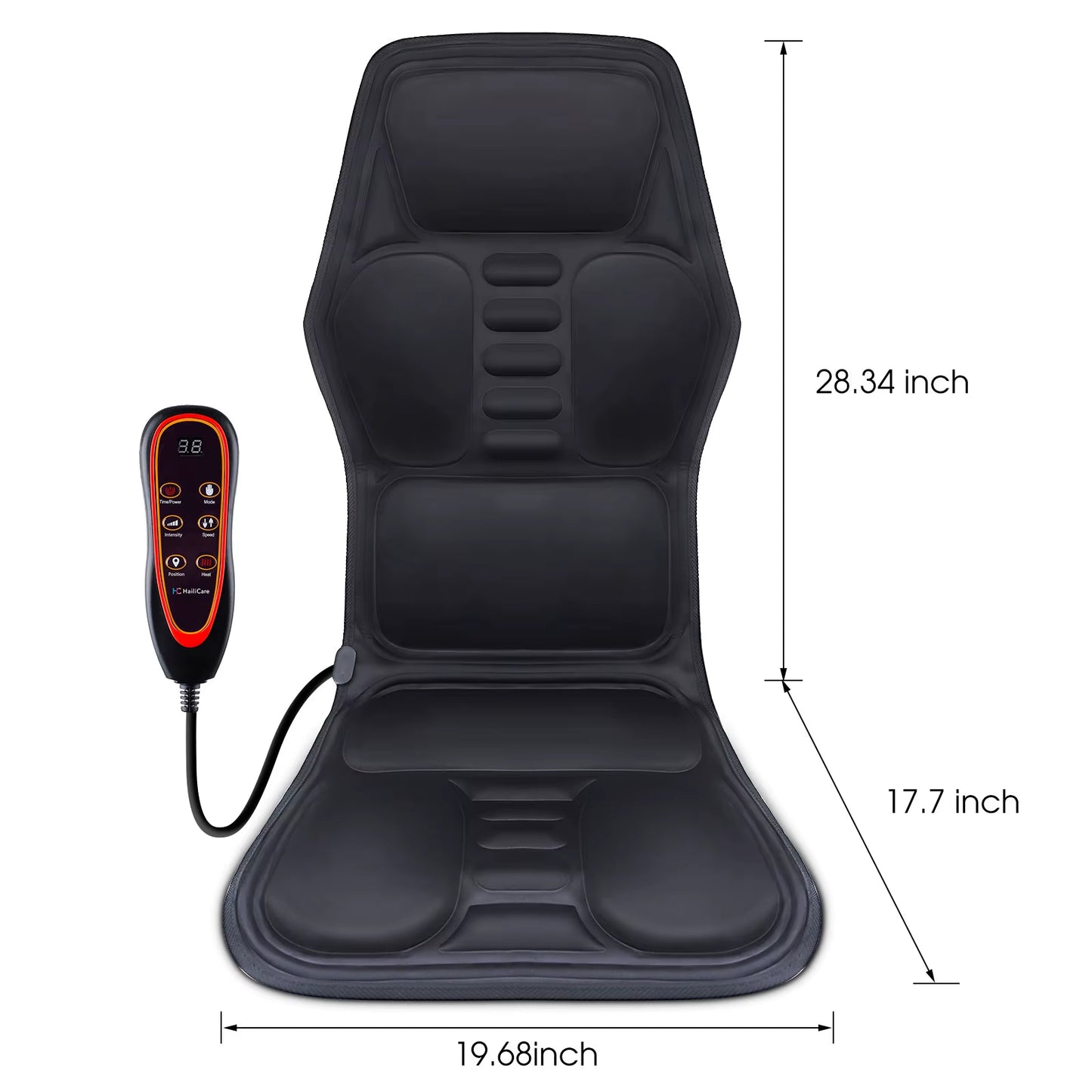 Ultimate Full-Body Infrared Heated Massage Cushion for Unmatched Relaxation at Home, Office & On-the-Go!
