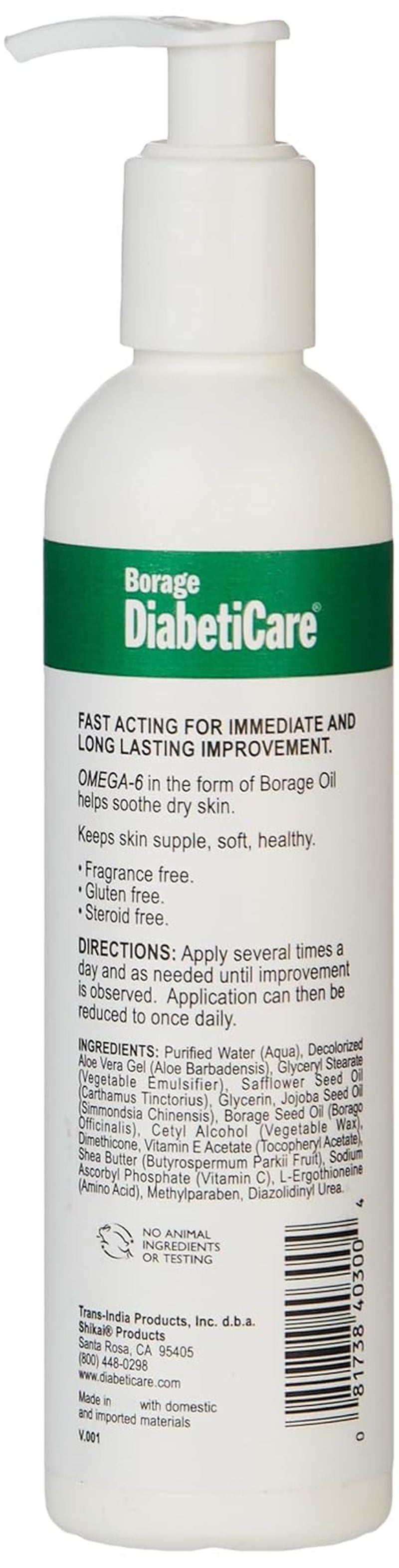Diabeticare Borage Hand & Body Lotion - 8 oz