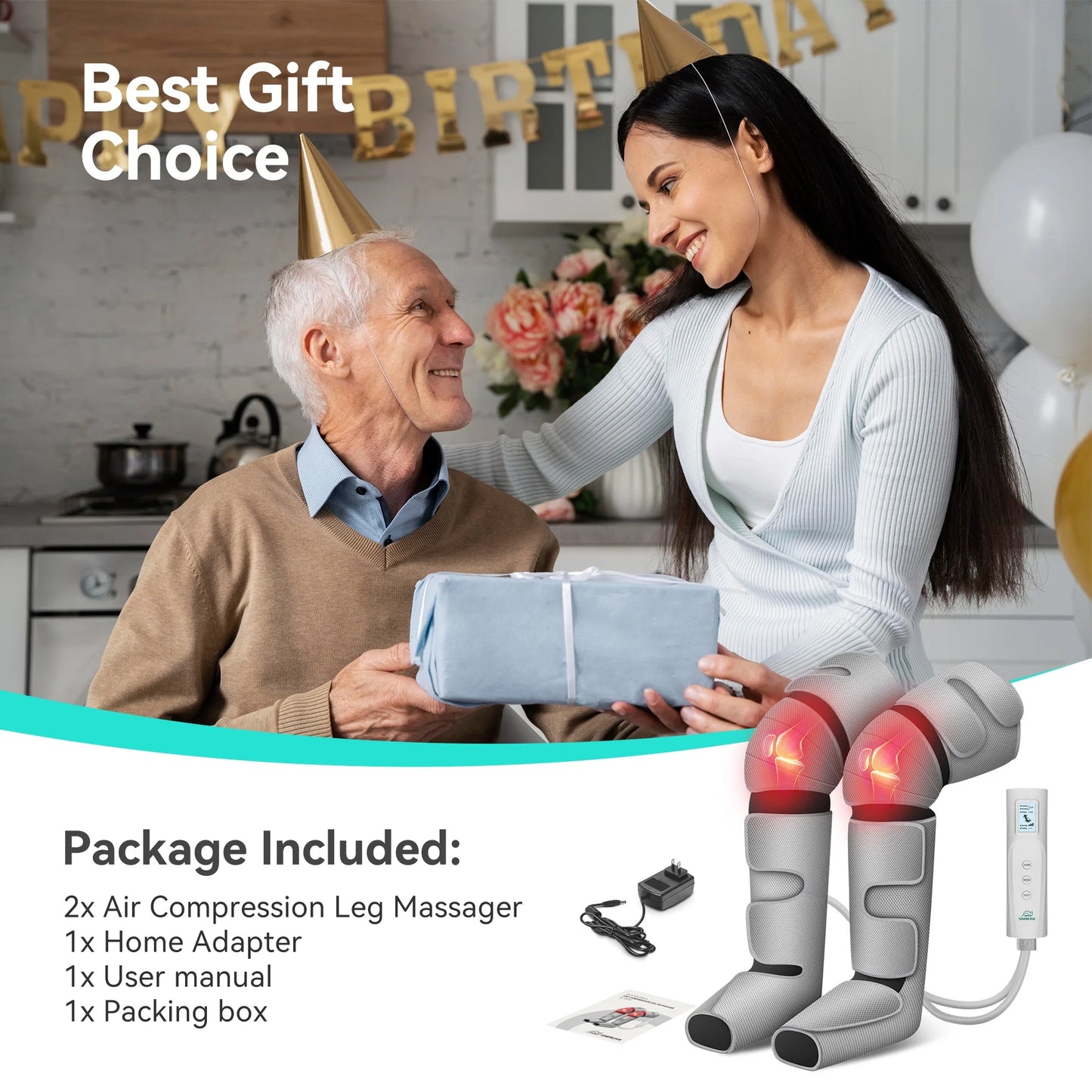 Ultimate Leg Massager with Air Compression - Calf & Foot Relief for Enhanced Circulation, Perfect Gift!
