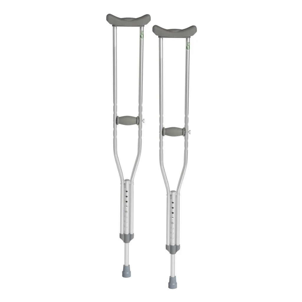 Lightweight Adjustable Aluminum Crutches, Adult, 5'2" to 5'10"
