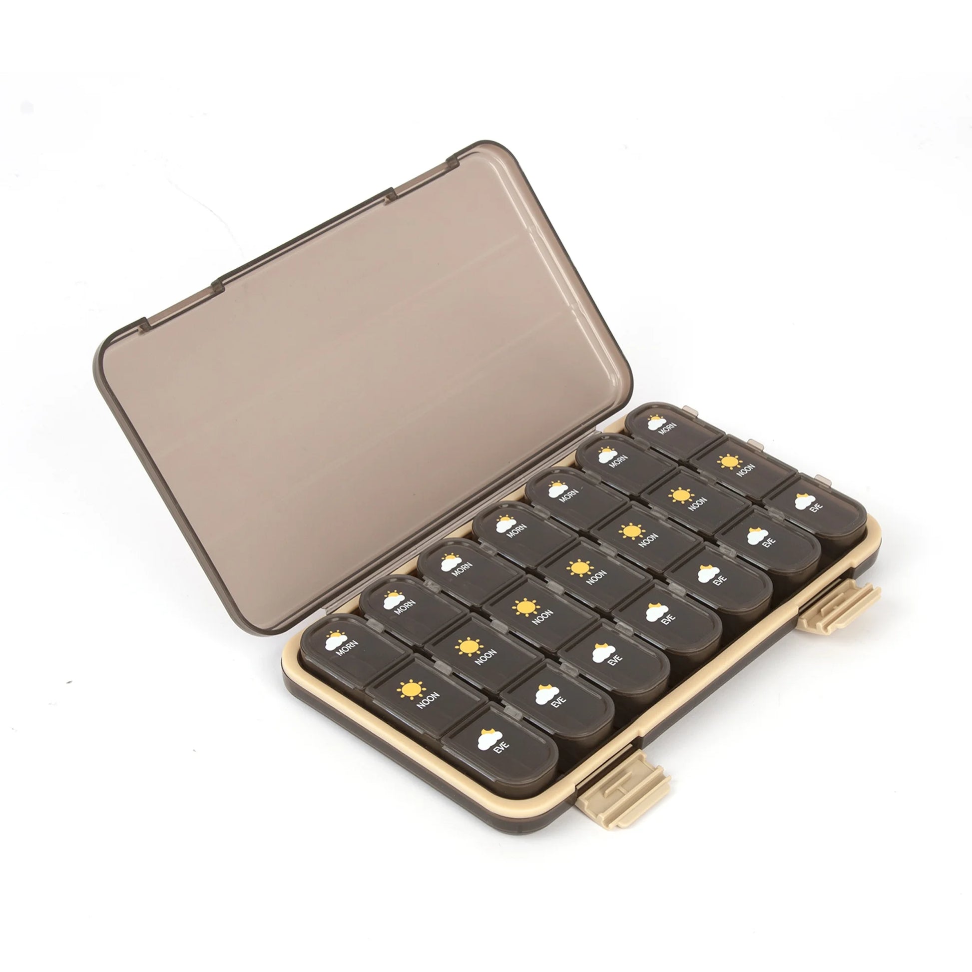 7 Day Pill Organizer AM PM 3 Times a Day, Large Capacity Weekly Pill Box