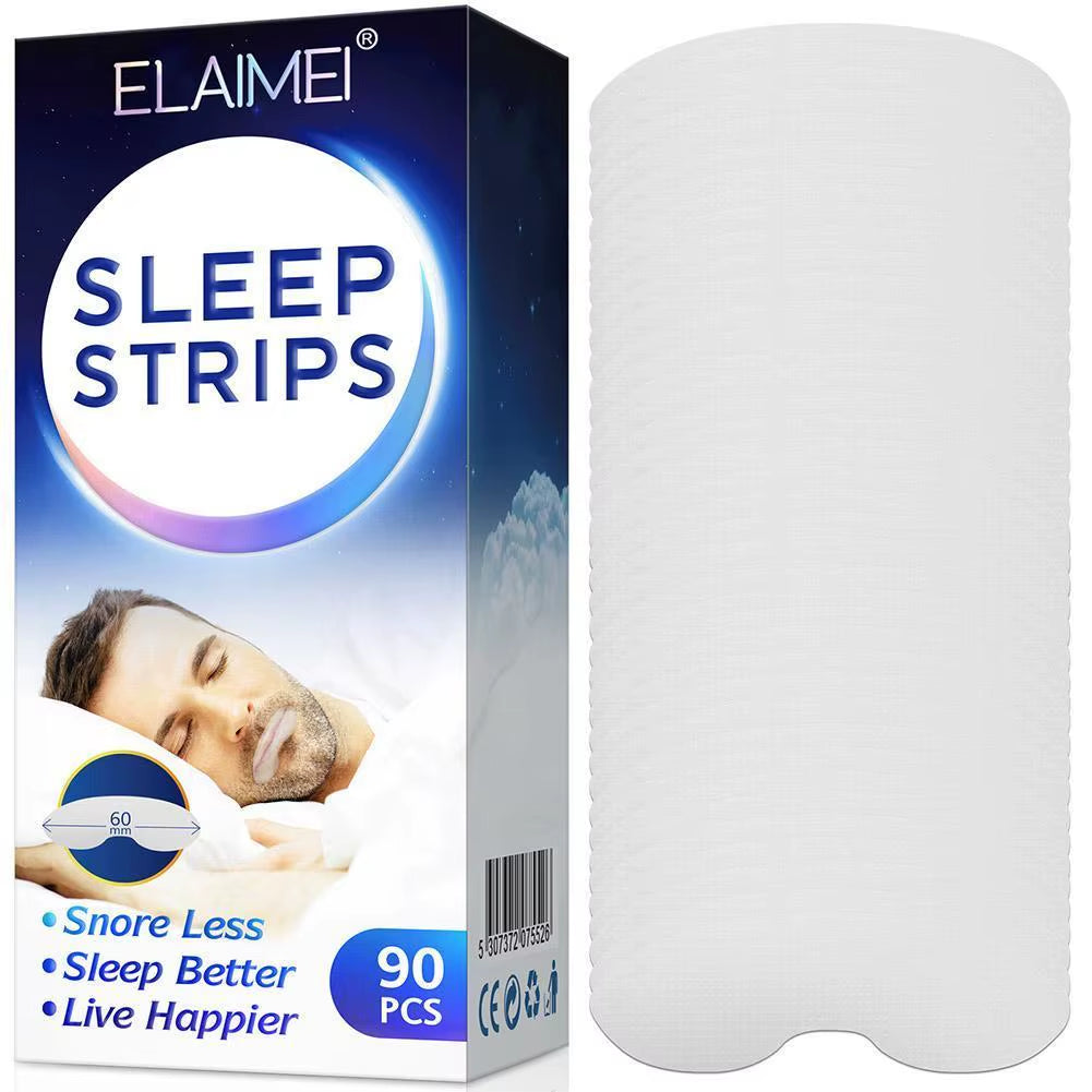 90 Pcs Anti-Snoring Mouth Tape Strips - Improve Sleep & Reduce Snoring with Comfortable Lip Patches