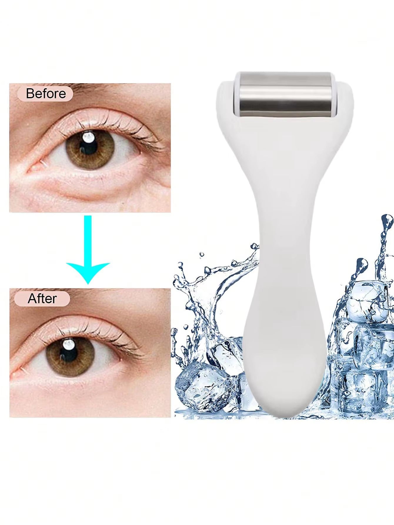 Revitalize Your Skin with the Cool Ice Roller Massager - Firming & Fatigue-Relief Device for a Youthful Glow!