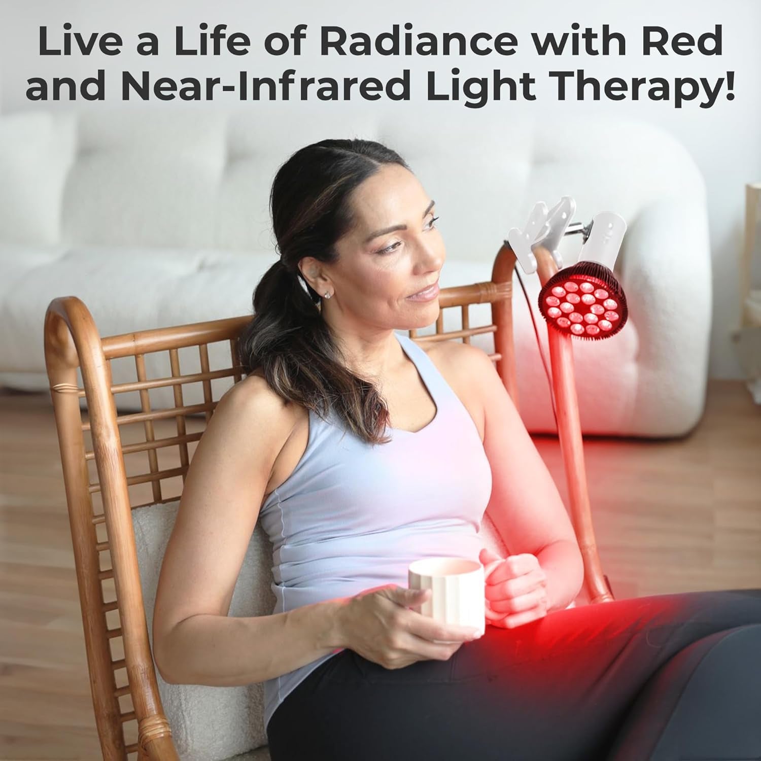 Infraglow NIR & Red Light Therapy Lamp, Infrared Red Light Bulb with 18 Leds & Clip-On Design, At-Home Therapy for Body, Chronic Pain Relief, Skin Wellness & Recovery