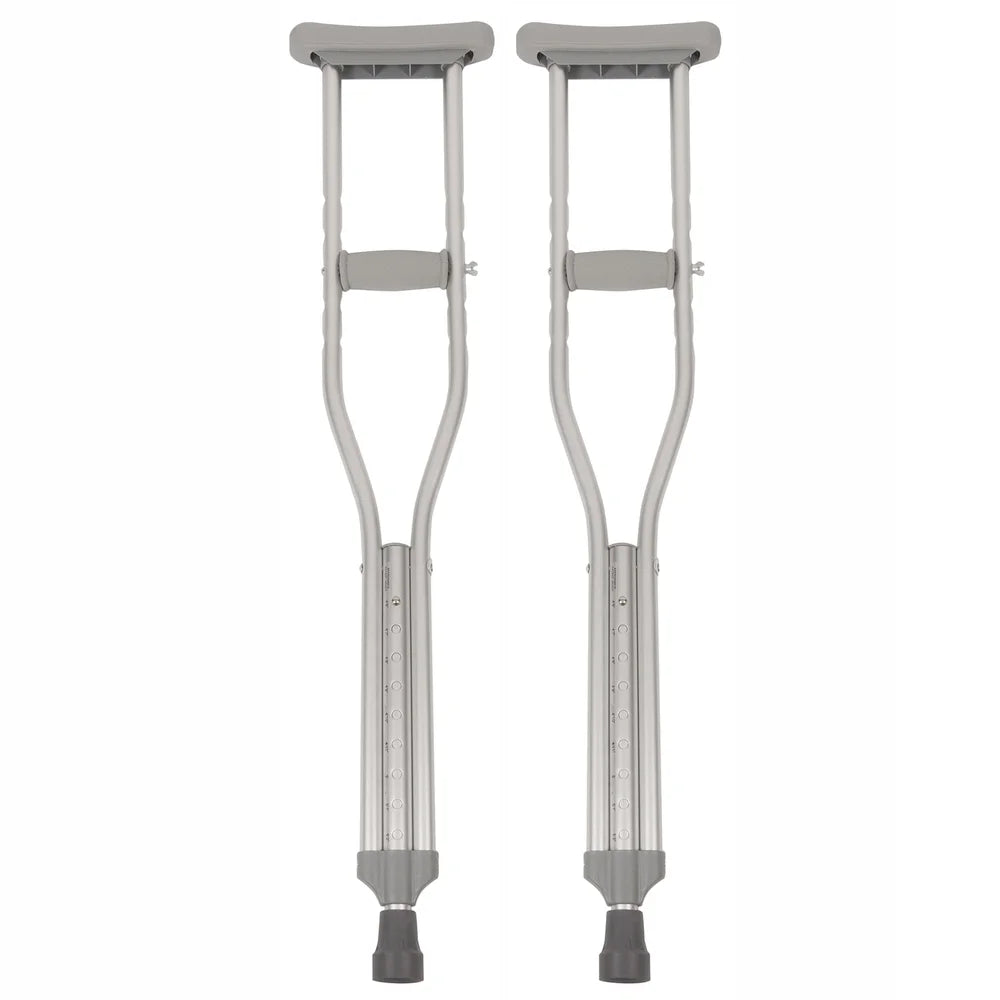 Push-Button Crutches, Chrome, Youth Size