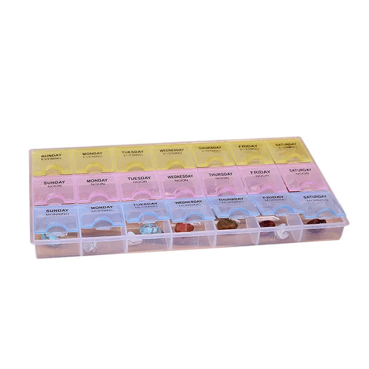 Weekly Pill Organizer 3 Times a Day 7 Day Pill Box Holder