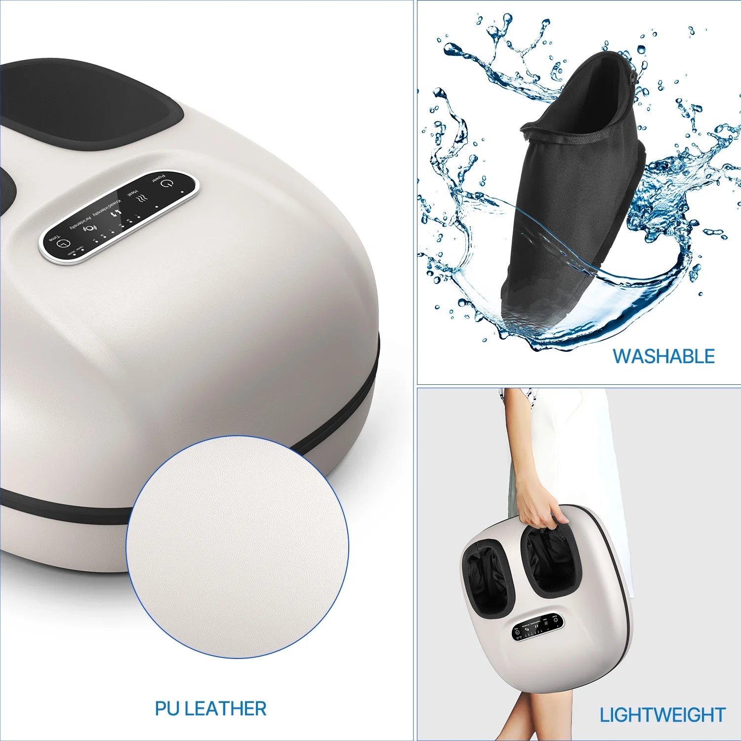 Relaxing Foot Massager with Heat - Perfect for Tired Feet & Improved Blood Circulation, Fits Up to Size 11, Ideal Gift!
