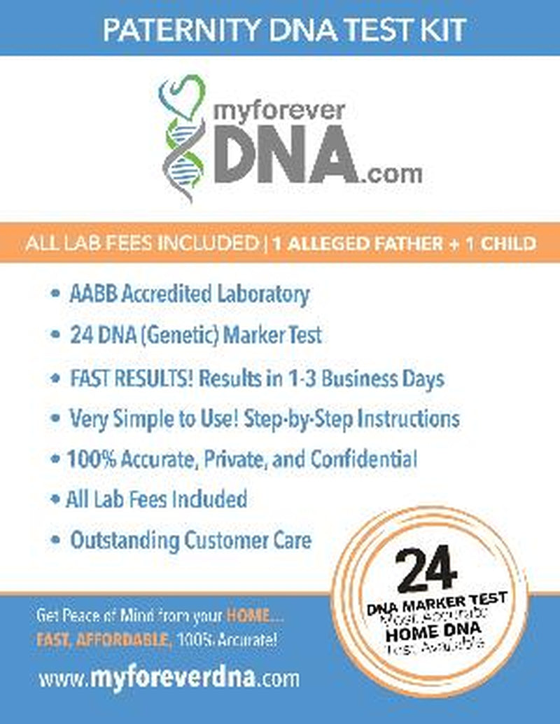 Home Paternity DNA Test Kit | 1 Child + 1 Alleged Father