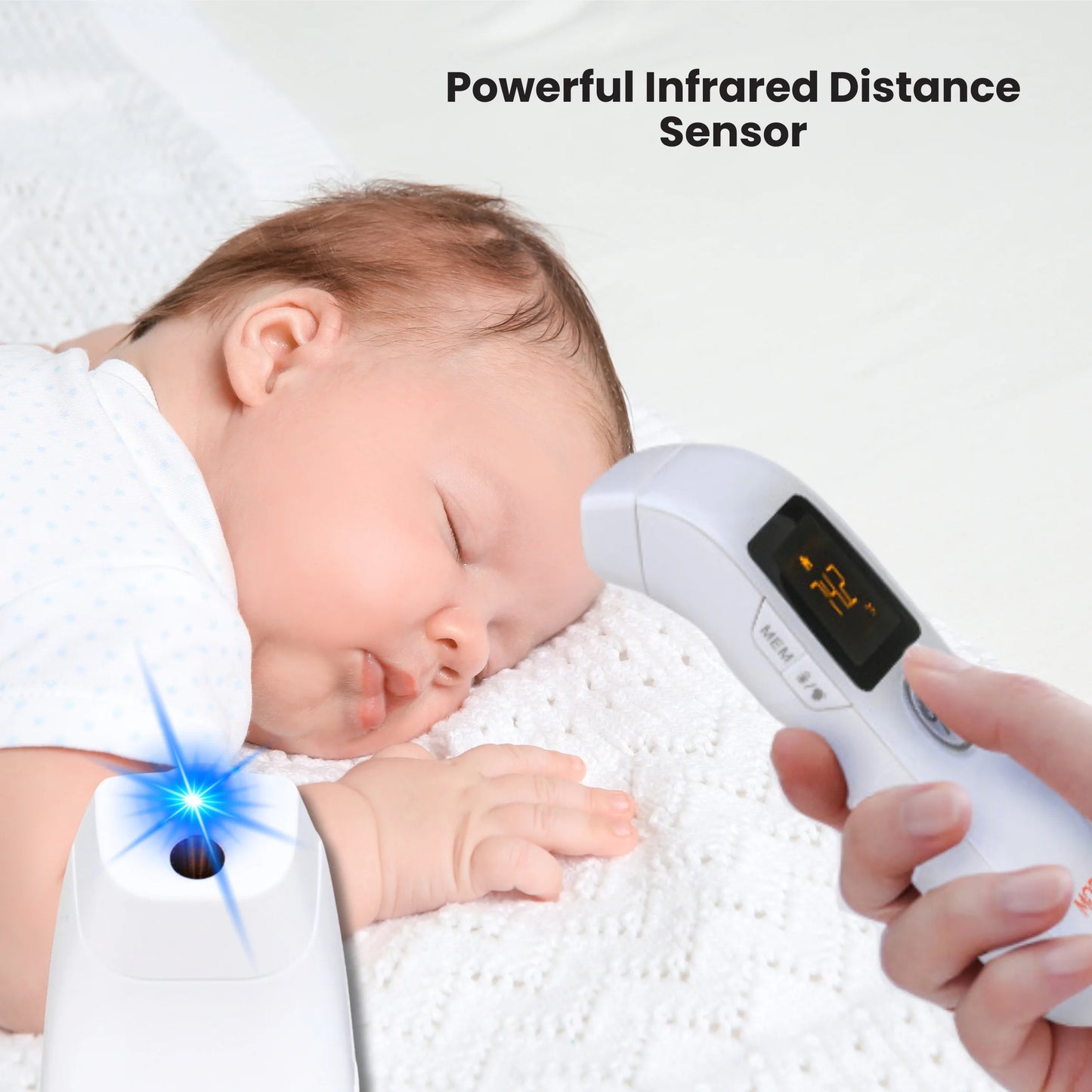 Professional Non-Contact Forehead Thermometer with Distance Sensor, Medication Reminders, and Memory Recall Features