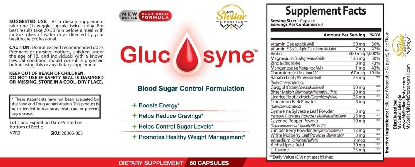 , Blood Sugar Control Formula-60 Capsules