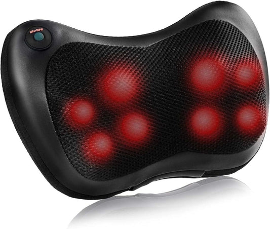 Shiatsu Back and Neck Massager with Heat - Deep Tissue Massage Pillow for Ultimate Relaxation of Back, Shoulders, Legs, and Feet