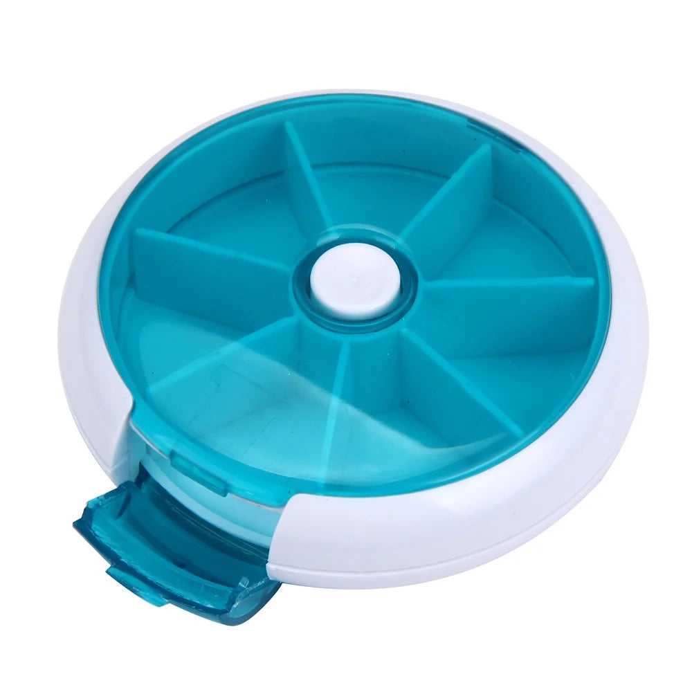 7-Day round Box Case Storage Dispenser Organizer Holder Small Pill Case Pill Box