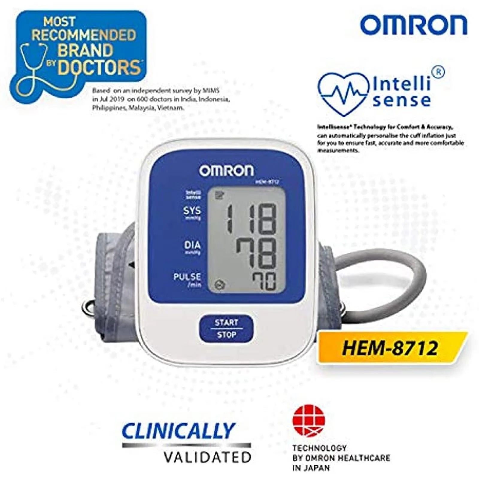 HEM 8712 Advanced Home Blood Pressure Monitoring System