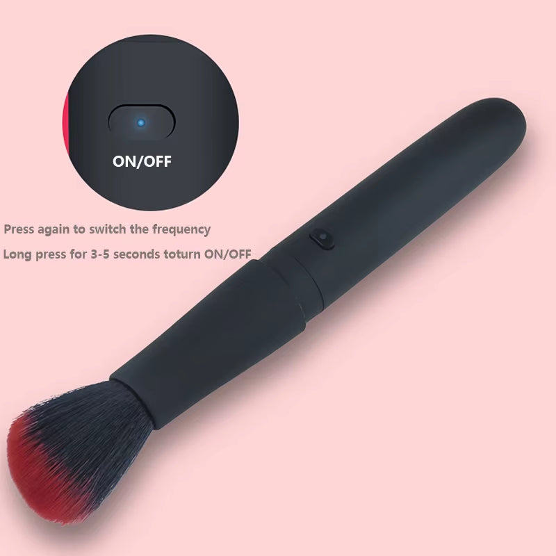 Revolutionary Vibration Makeup Brush - Achieve Flawless Application with 10 Customizable Frequencies!