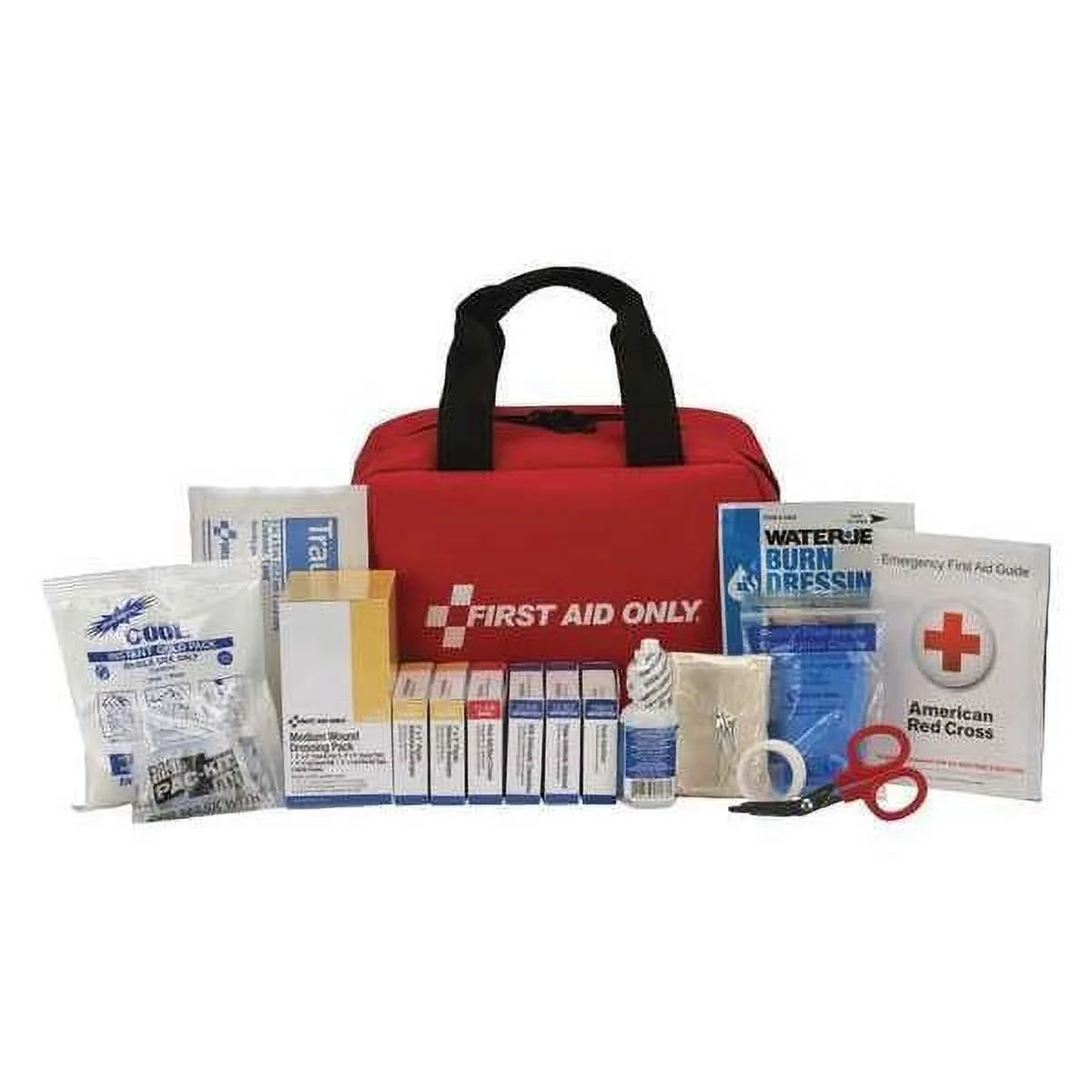 First Aid Kit W/House,100Pcs,7X5",Red 90594