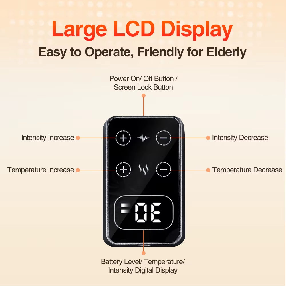 Ultimate Rechargeable Heated Knee Massager with Vibration - 5 Heat Levels for Relaxation and Support