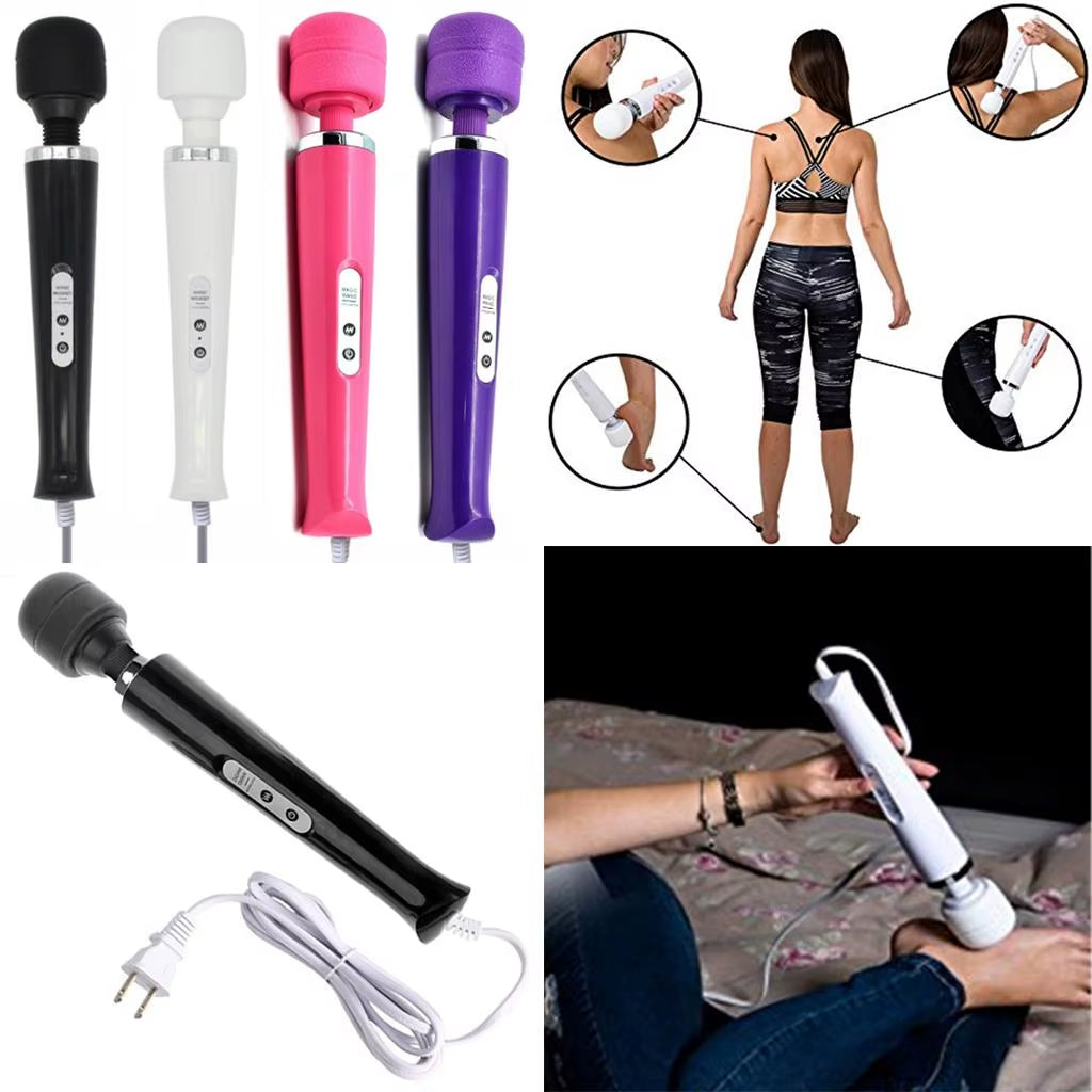 Ultimate 10-Speed Wired Wand Massager for Full Body Relaxation and Muscle Relief