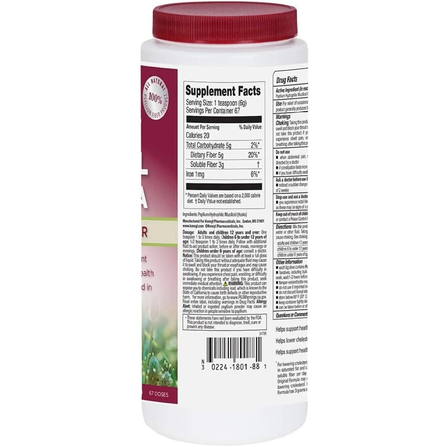 Original Formula Psyllium Fiber 14.2 Ounce (402 Gram)