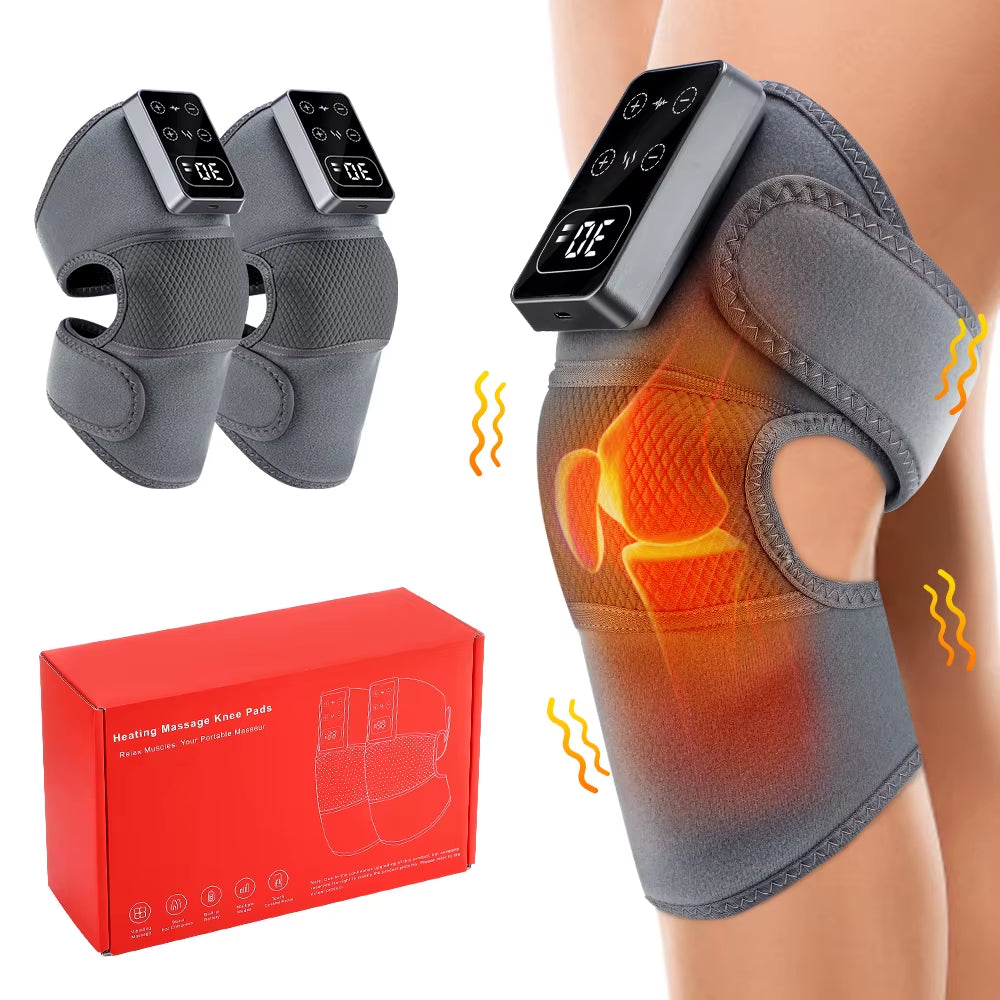 Ultimate Rechargeable Heated Knee Massager with Vibration - 5 Heat Levels for Relaxation and Support