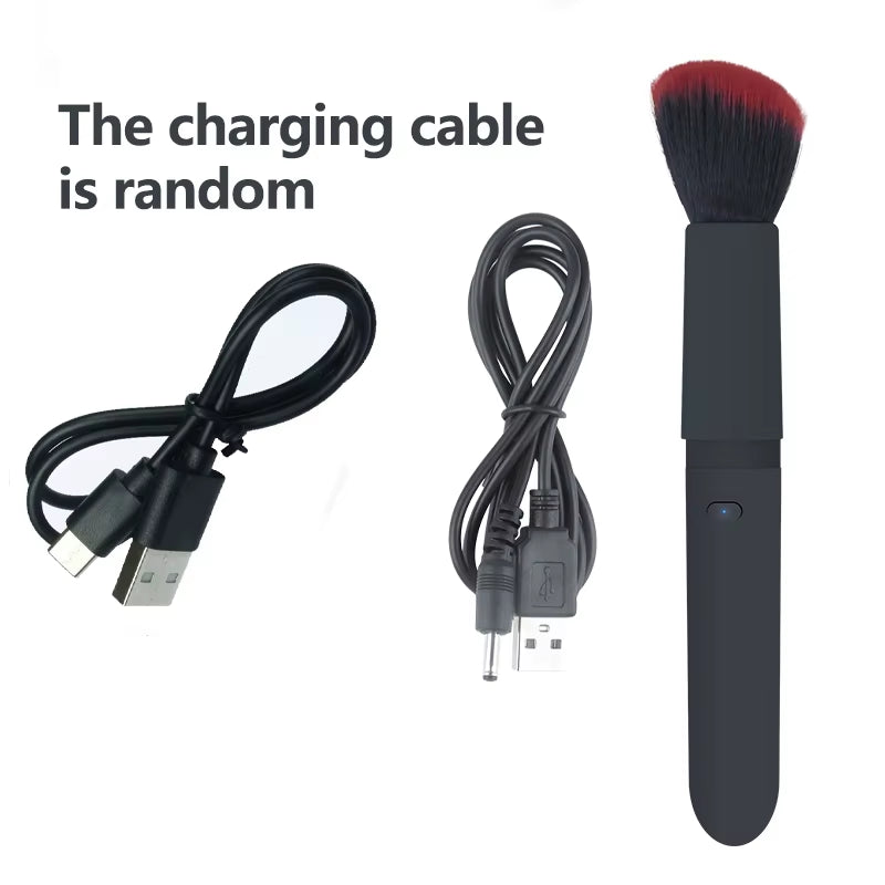 Revolutionary Vibrating Makeup Brush: Achieve Effortless Flawless Application with 10 Vibration Settings!