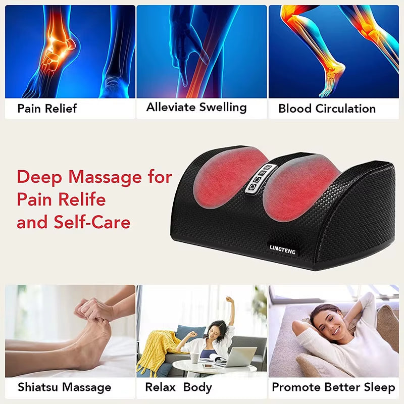 Ultimate Shiatsu Foot Massager - Deep Tissue Relief for Plantar Fasciitis Pain