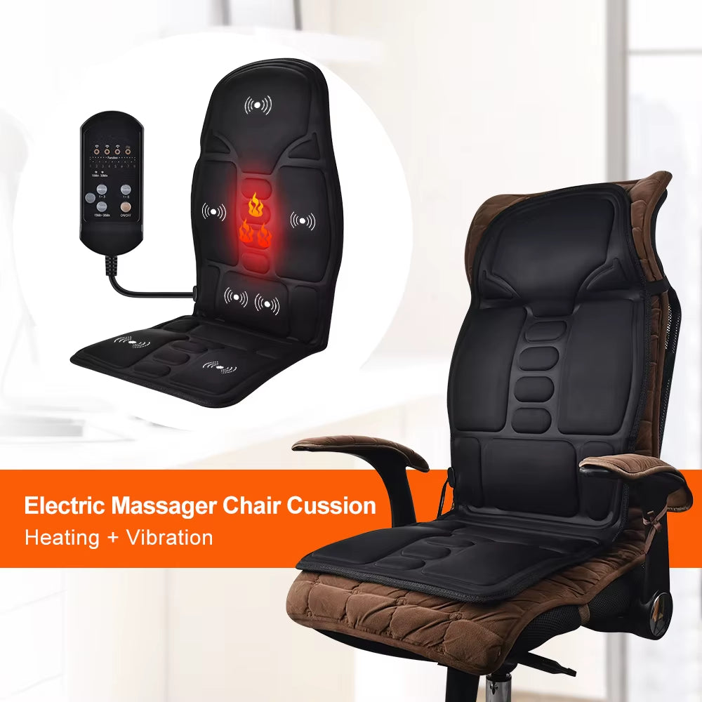 Ultimate Full-Body Infrared Heated Massage Cushion for Unmatched Relaxation at Home, Office & On-the-Go!