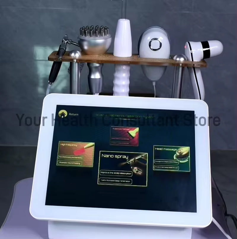 2024 Ultimate 5-in-1 High Frequency Scalp Massager - 15 Inch Hair Spa Tool for Deep Relaxation and Care