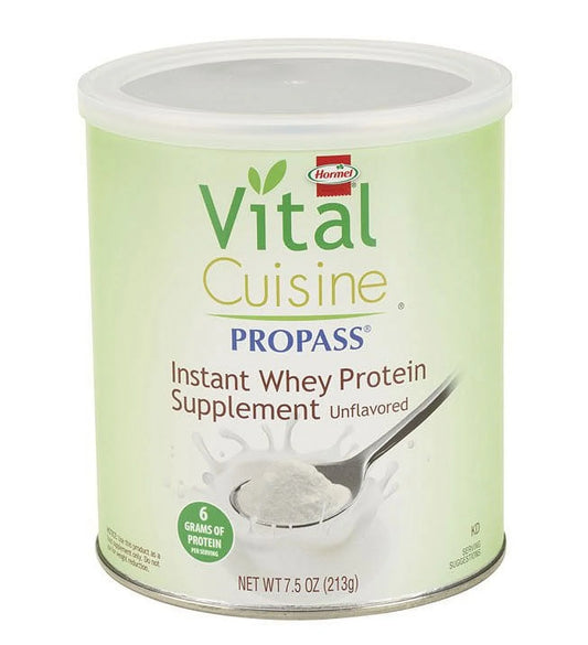 Food Sales Oral Protein Supplement Vital Cuisine Propass Whey Protein Unflavored 7.5 Oz. Can Powder Each of 1