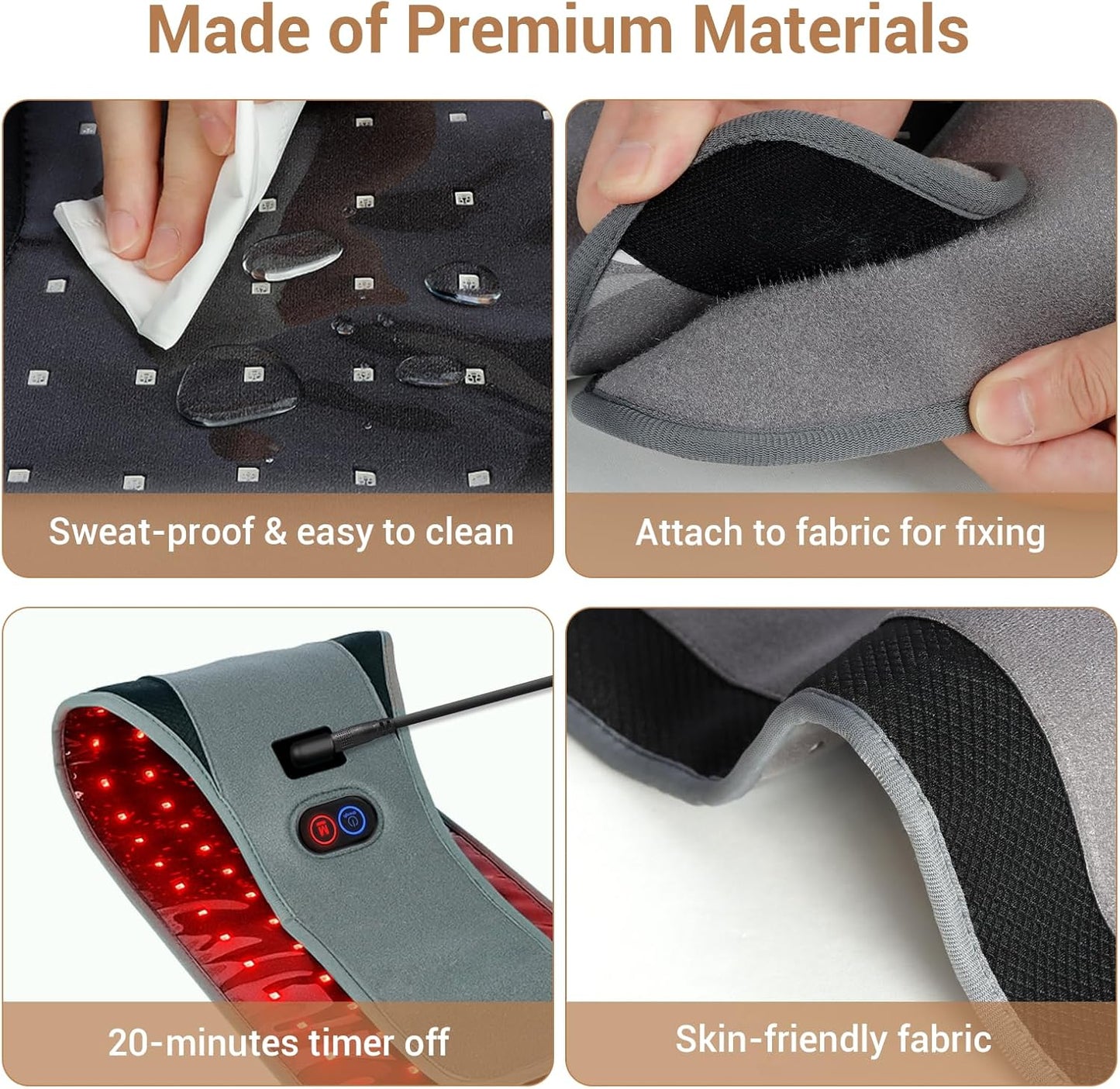 Red Light Therapy Belt, FSA HSA Eligible Infrared Red Light Therapy for Body, 22W Light Wrap with Pulse for Back Waist Muscle Pain Relief, Improve Joint Inflammation