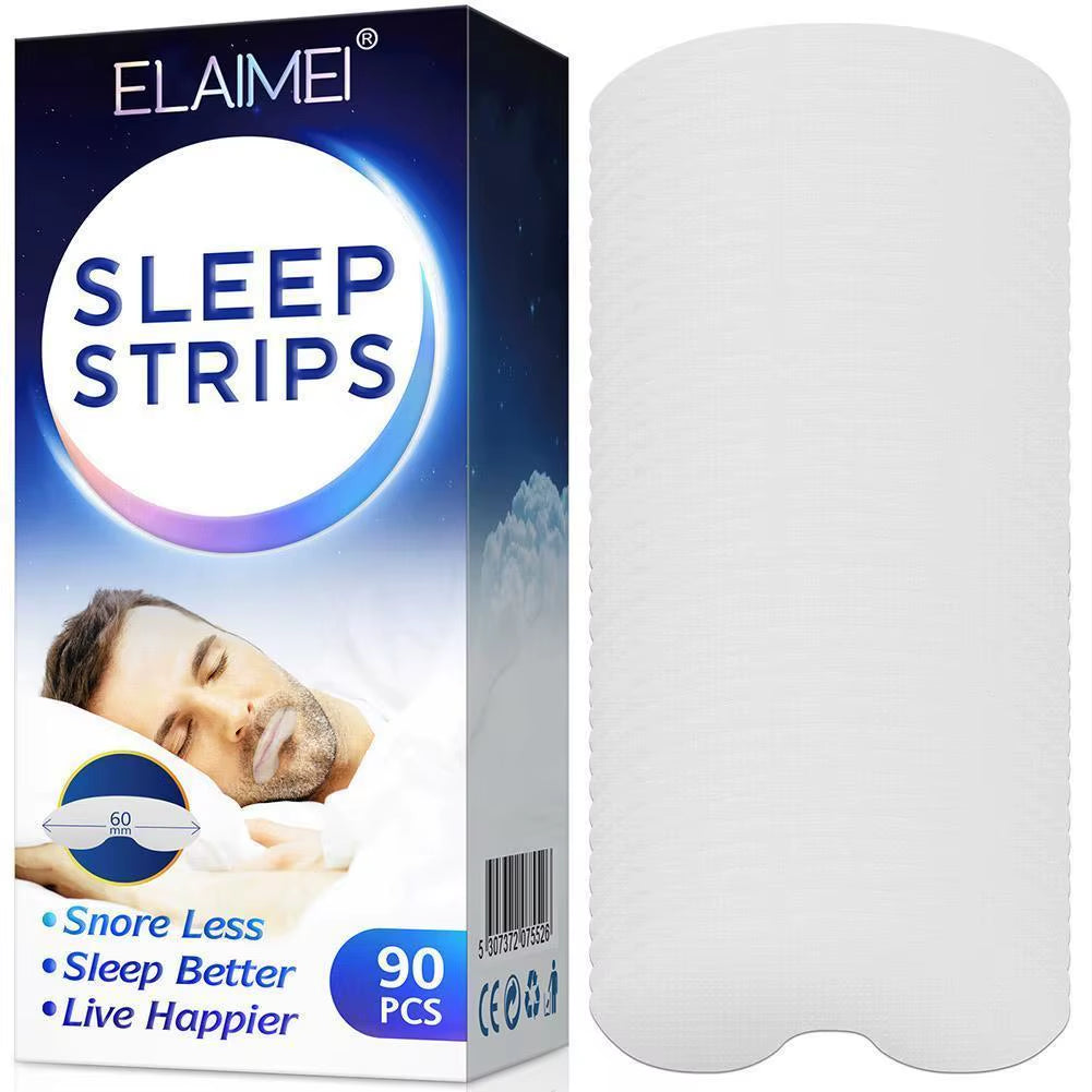 90 Pcs Anti-Snoring Mouth Tape Strips - Improve Sleep & Reduce Snoring with Comfortable Lip Patches