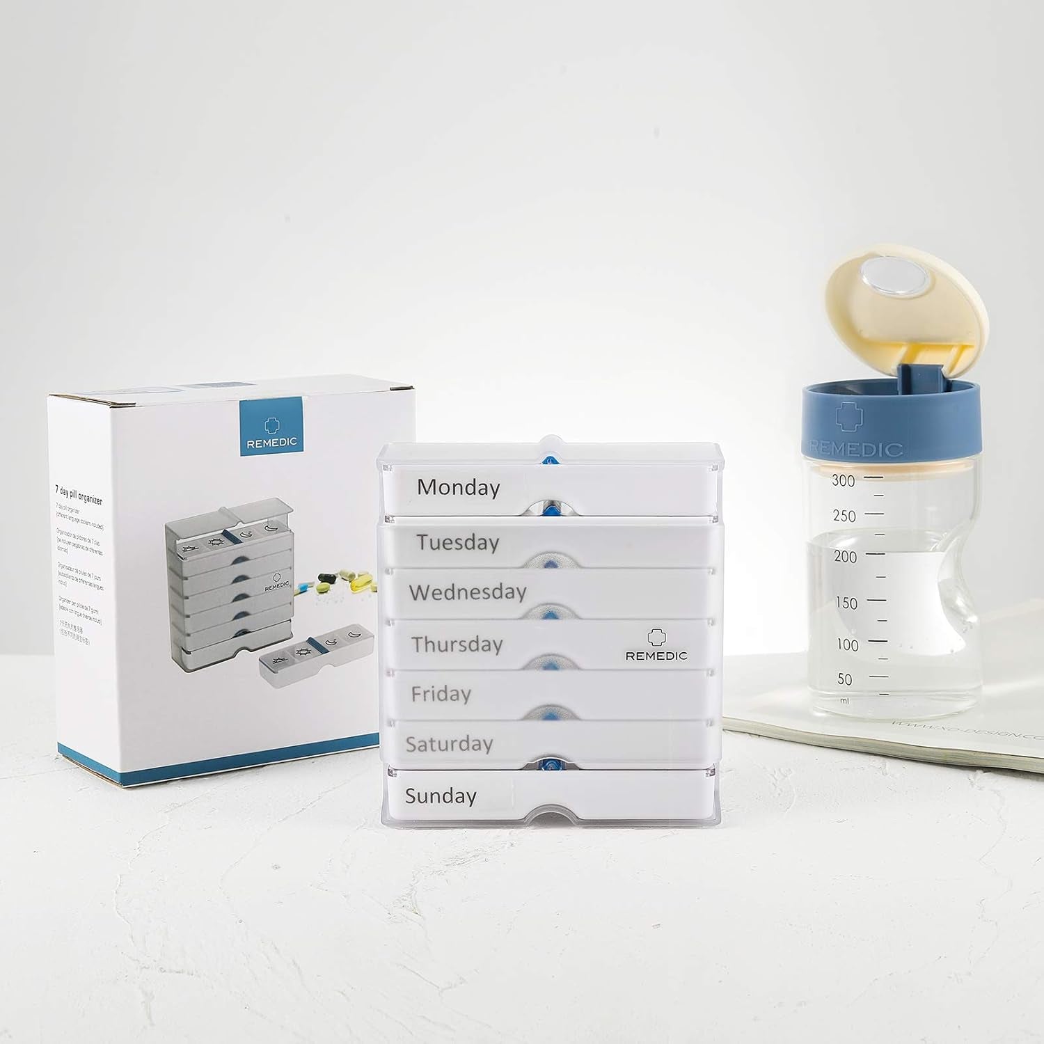 Weekly Pill Organizer 7 Day AM/PM – 4 Compartments per Day