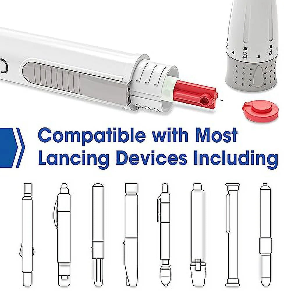 150 Pcs Lancets, 30 Gauge Multicolored Blood Sugar