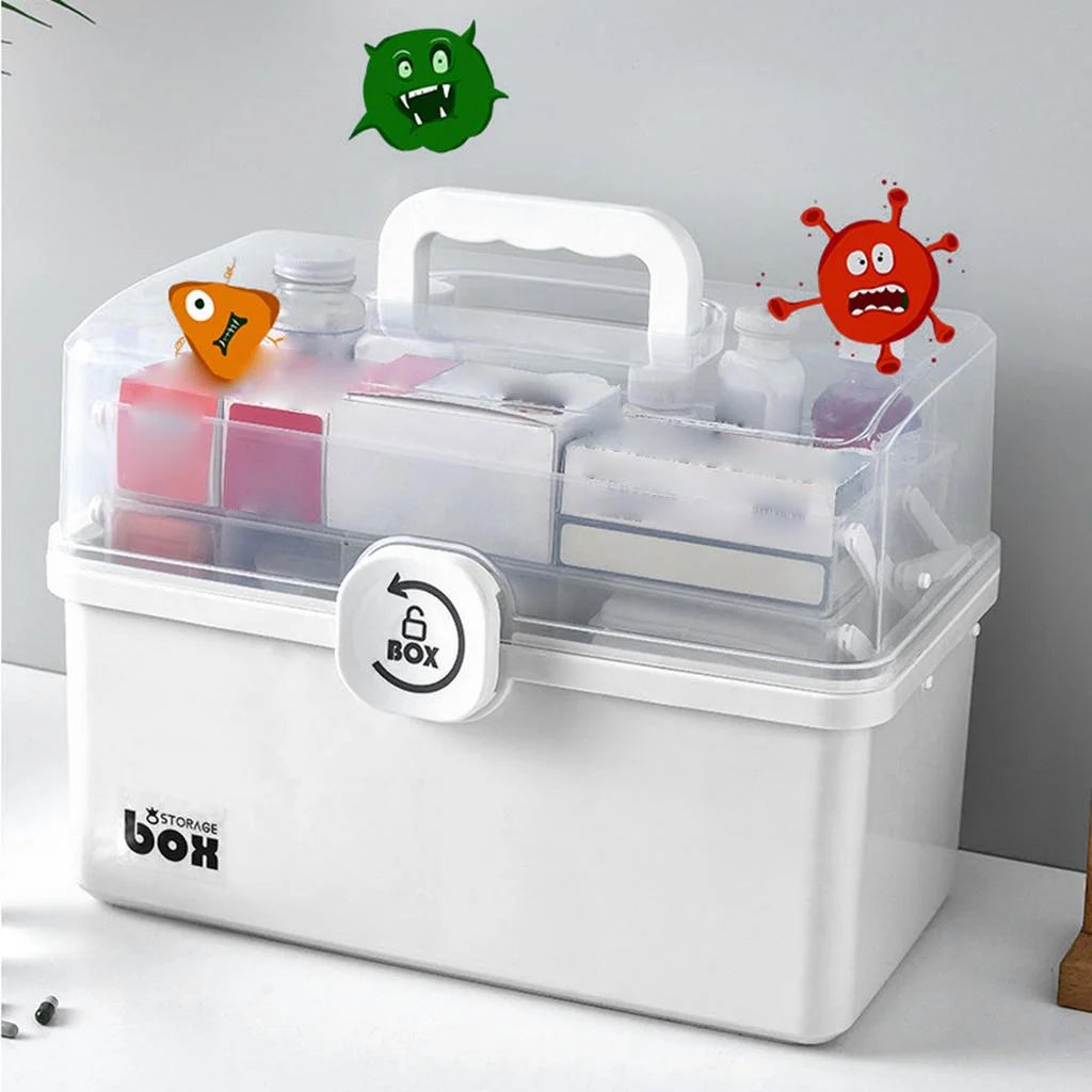 Portable First Aid Box, Storage First Aid White