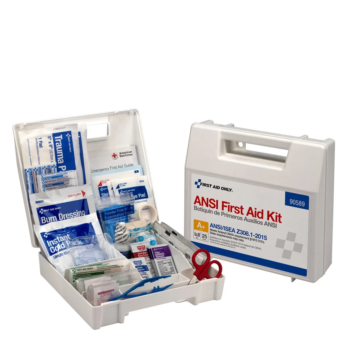 25 Person ANSI A+ First Aid Kit, Plastic