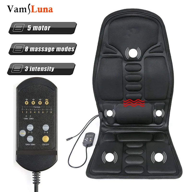 Ultimate Full-Body Heated Massage Cushion - Transform Any Space into a Relaxation Oasis with Our Electric Vibrator Seat for Home, Office, and Car