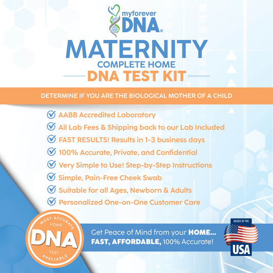 Maternity Home DNA Test Kit, Lab Fees & Shipping Included -