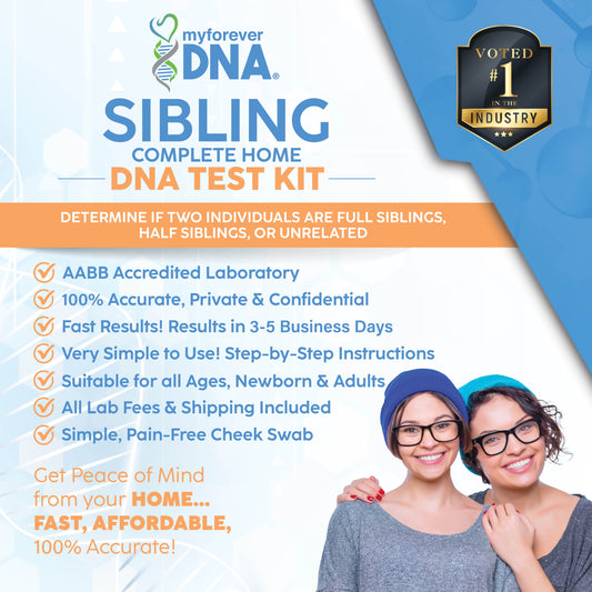 Sibling Home DNA Test Kit, Lab Fees & Shipping Included -