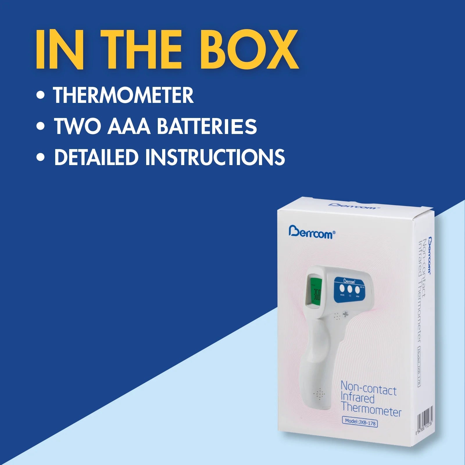 Professional Non-Contact Infrared Thermometer for Precise Fever Assessment in Adults and Children