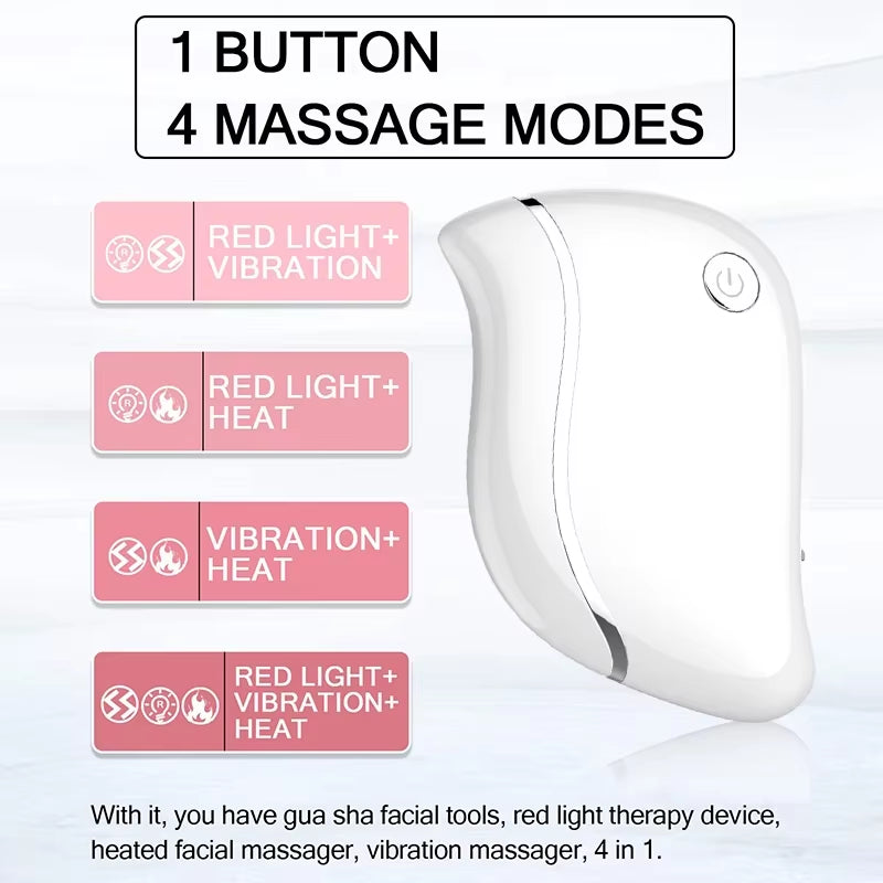 Revitalize Your Skin: 4-in-1 Electric Gua Sha Facial Massager for Youthful, Firm Skin
