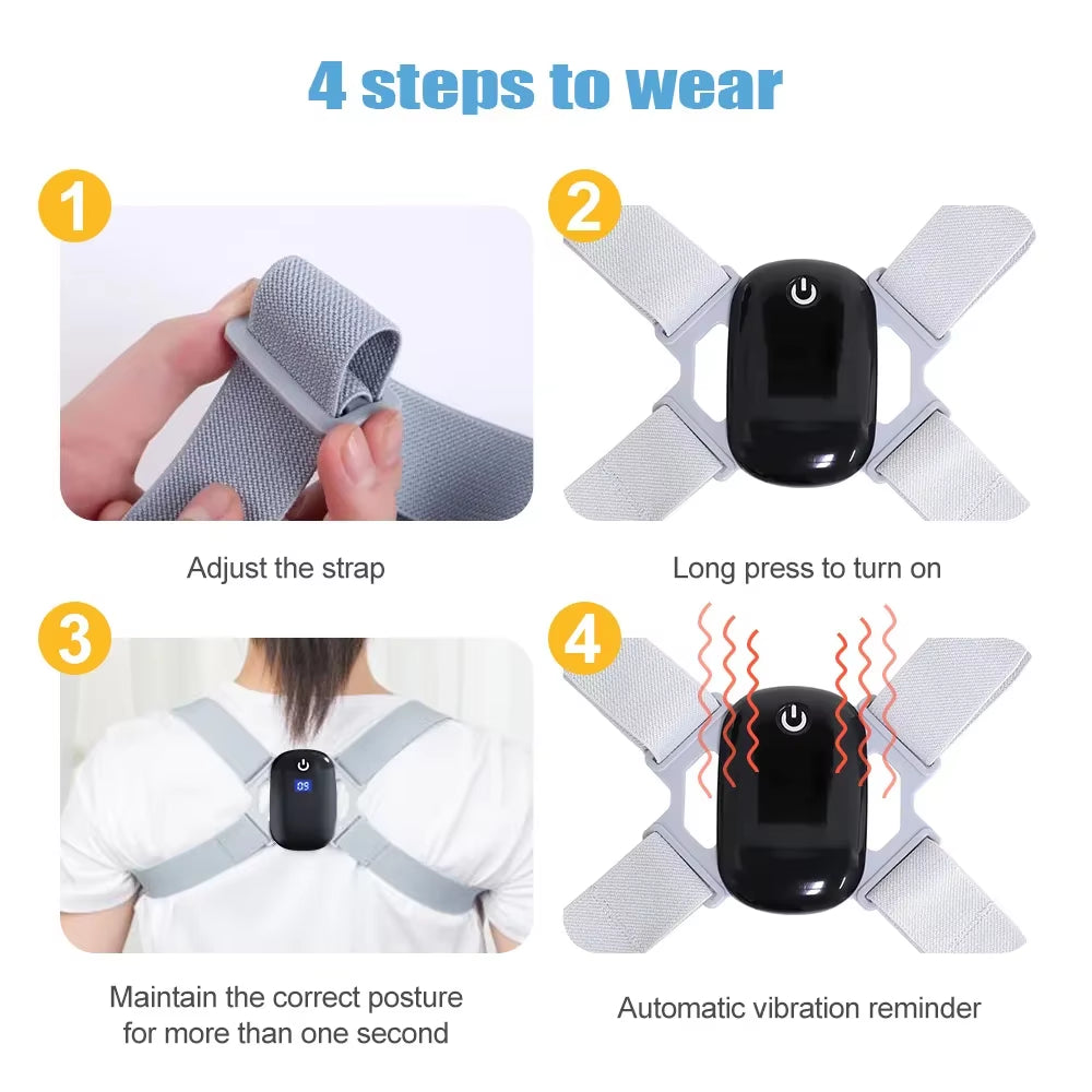 Revolutionary Smart Posture Corrector - Invisible Reminder for Adults & Kids to Fix Hunchback and Improve Sitting Posture