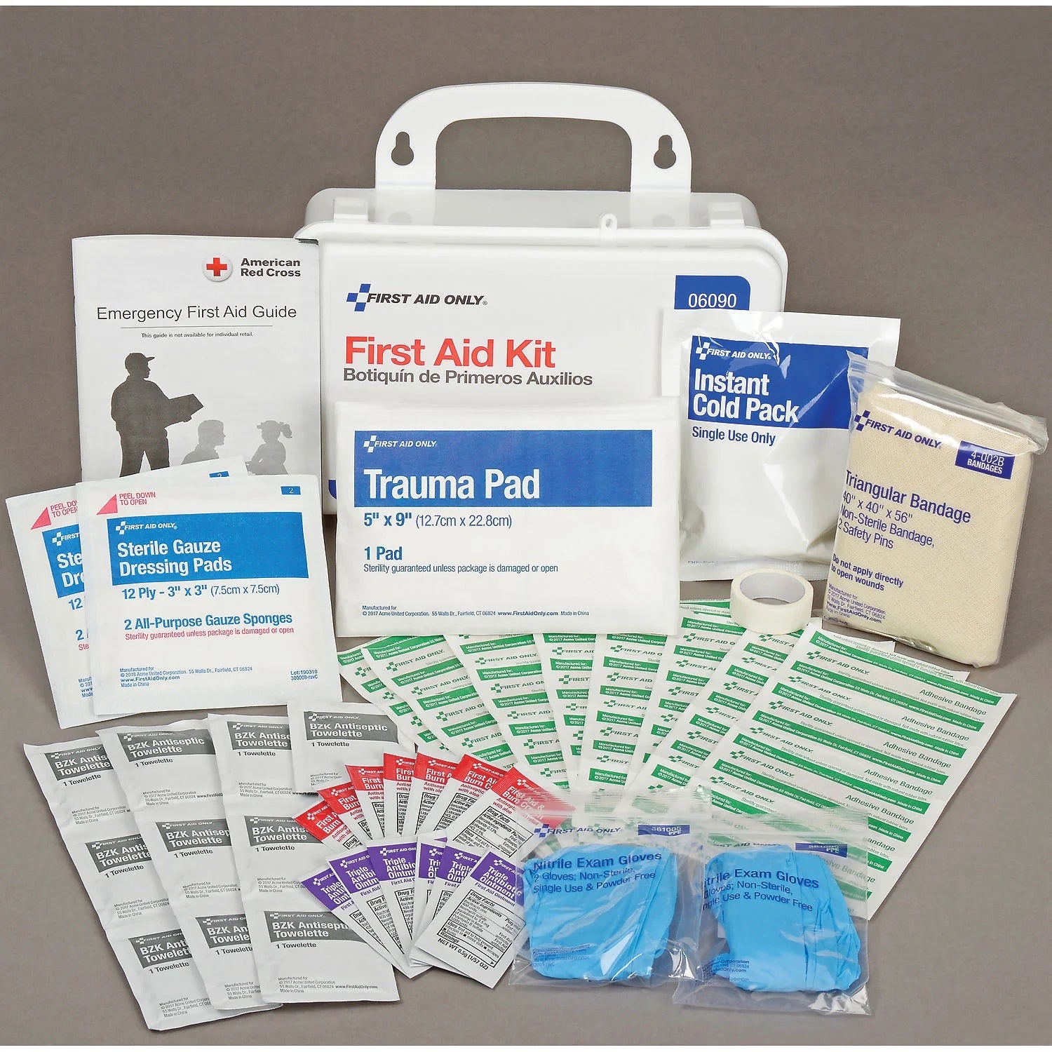 First Aid Kit, 25-Person ANSI Compliant, Plastic