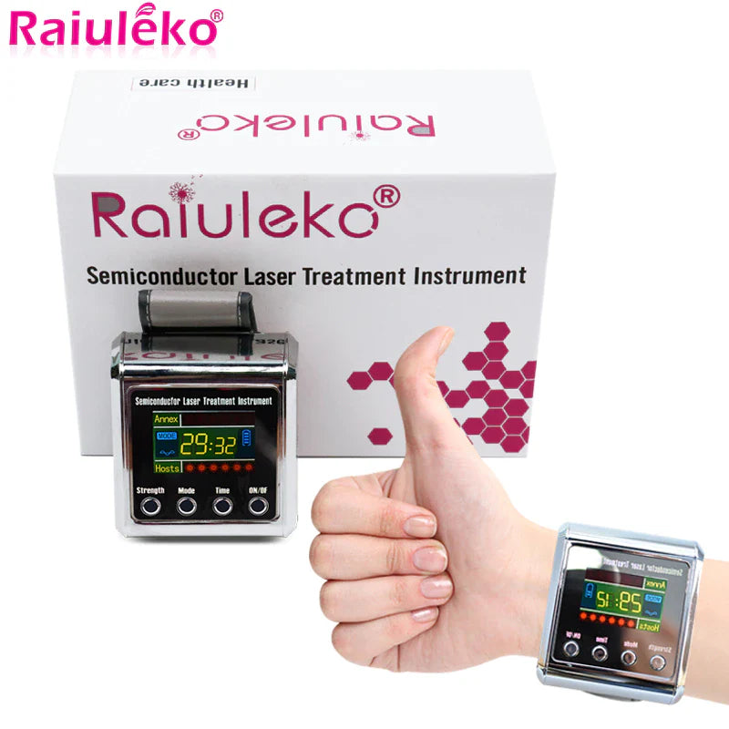 Diabetes and Hypertension Management - 650Nm Home LLLT Laser Physiotherapy Device, Featuring Diabetic Monitoring Watch and Sinusitis Treatment