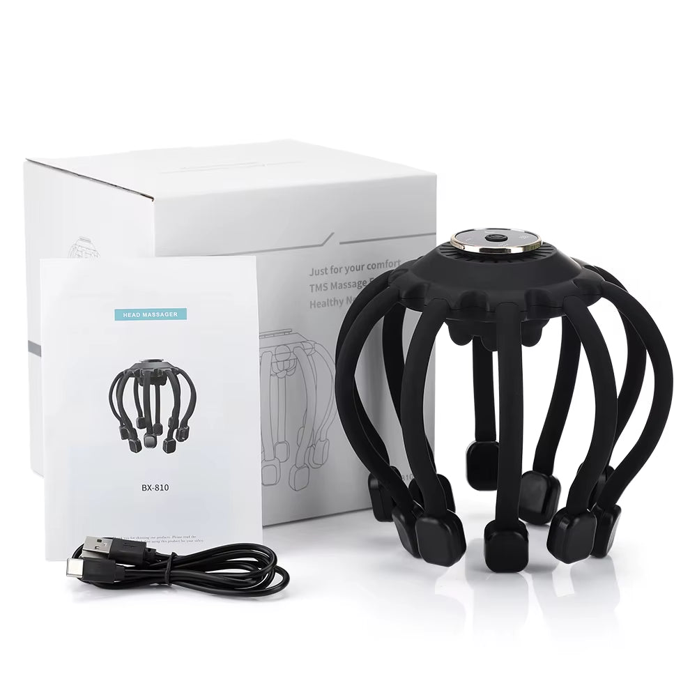 Ultimate Head Scalp Massager - Electric Octopus Vibrator for Stress Relief, Hair Growth & Headache Relief