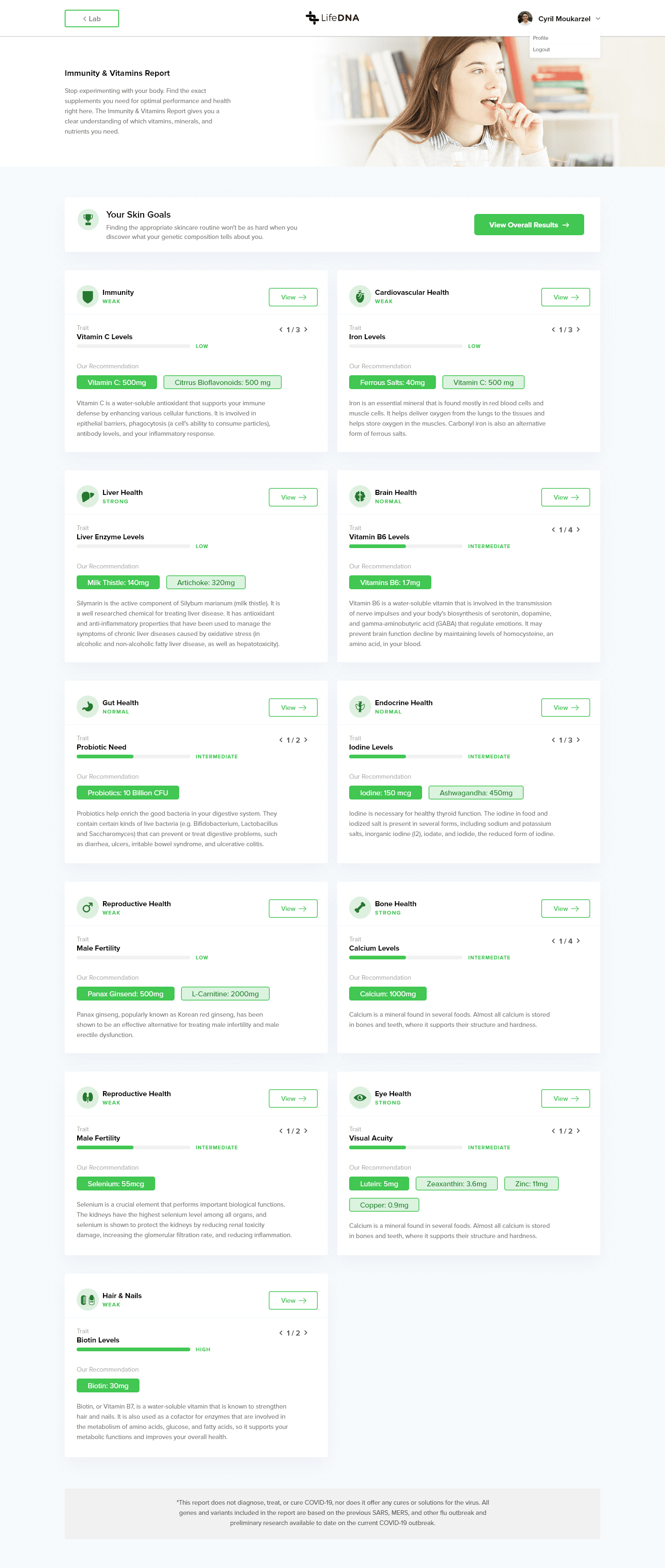 DNA Test - Genetic Nutrition, Fitness, Wellness Test Kit, (Lab Fee Included)