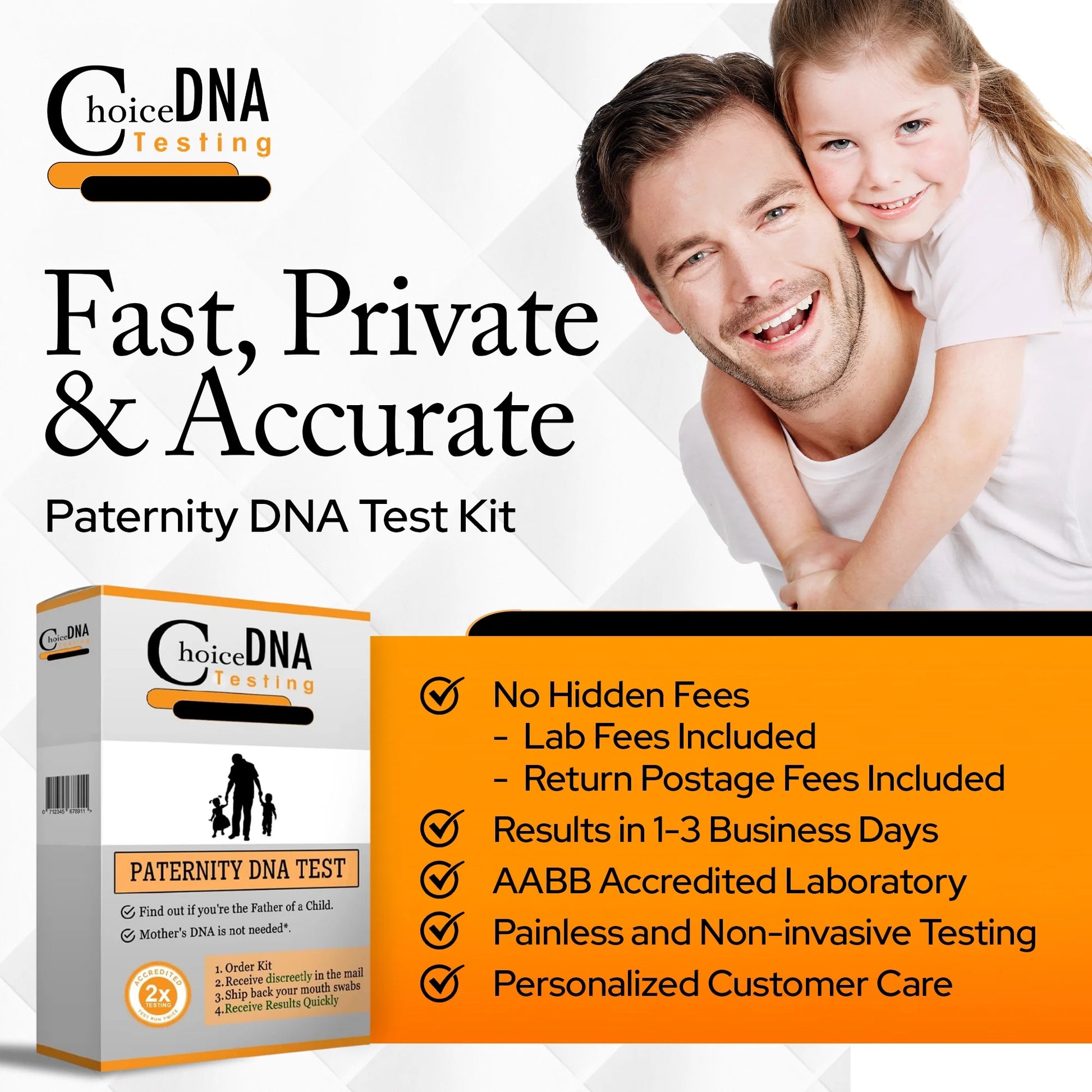 Choice DNA Lab Home Paternity DNA Test Kit