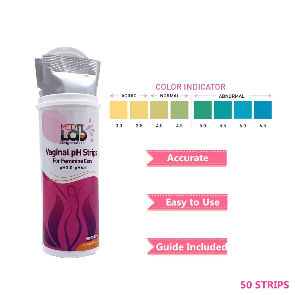 Yeast Infection Ph Test Strips, 50 Count