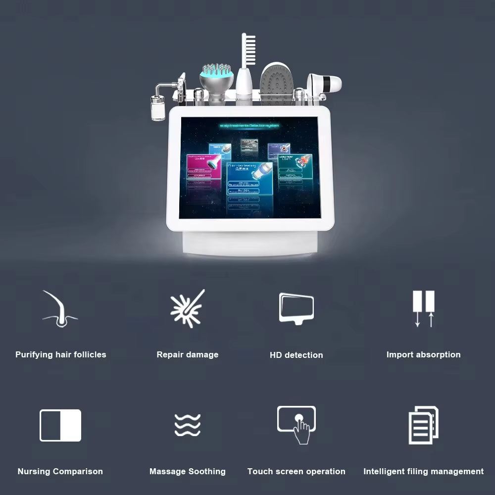 2024 Ultimate 5-in-1 High Frequency Scalp Massager - 15 Inch Hair Spa Tool for Deep Relaxation and Care