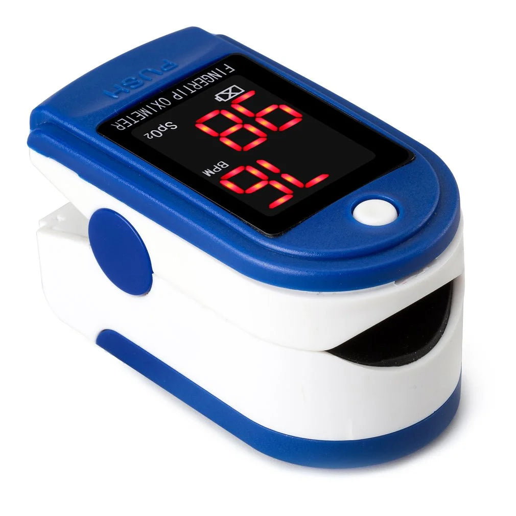 - Finger Pulse Oximeter Blood Oxygen Saturation Spo2 Heart Rate O2 Monitor CE - LED - Blue (2 Pack), New
